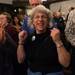 Lesley Sobel celebrates as election results come in at the Washtenaw County Democratic Election Night Party.
Courtney Sacco I AnnArbor.com  